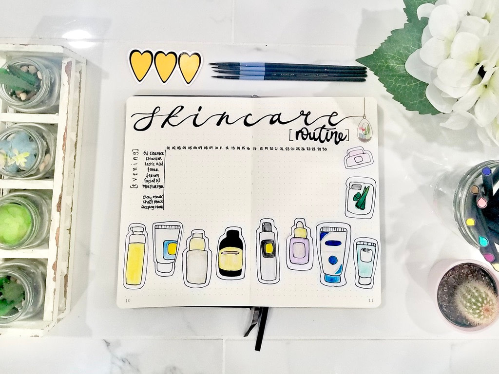 The Best Way To Keep Track of Your Skin A Bullet Journal the awesome